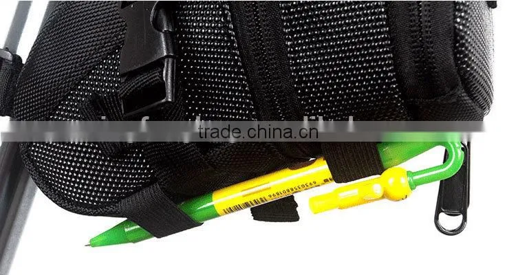 Black Bike Seat Pouch Bicycle Front Tube Bag Back Seat Storage Bag HYW048