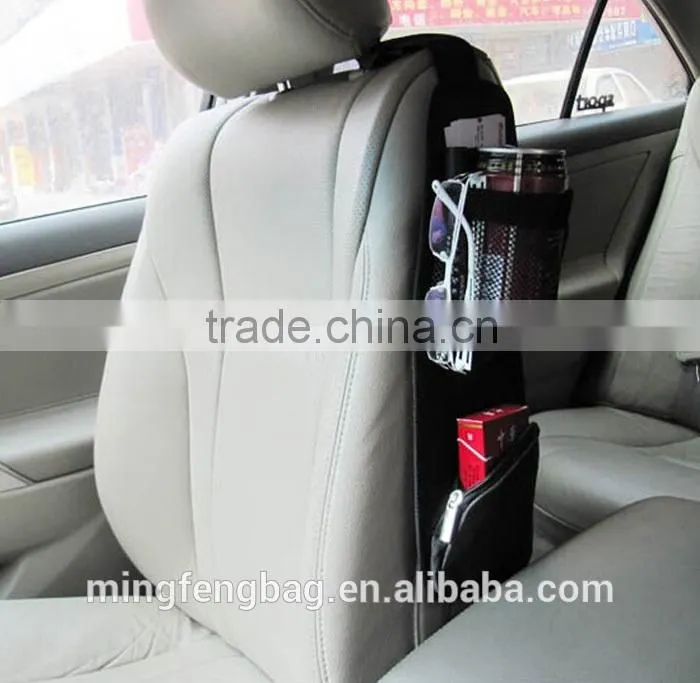 Custom High Quality Black Car Seat Back Side Hang Storage Bag