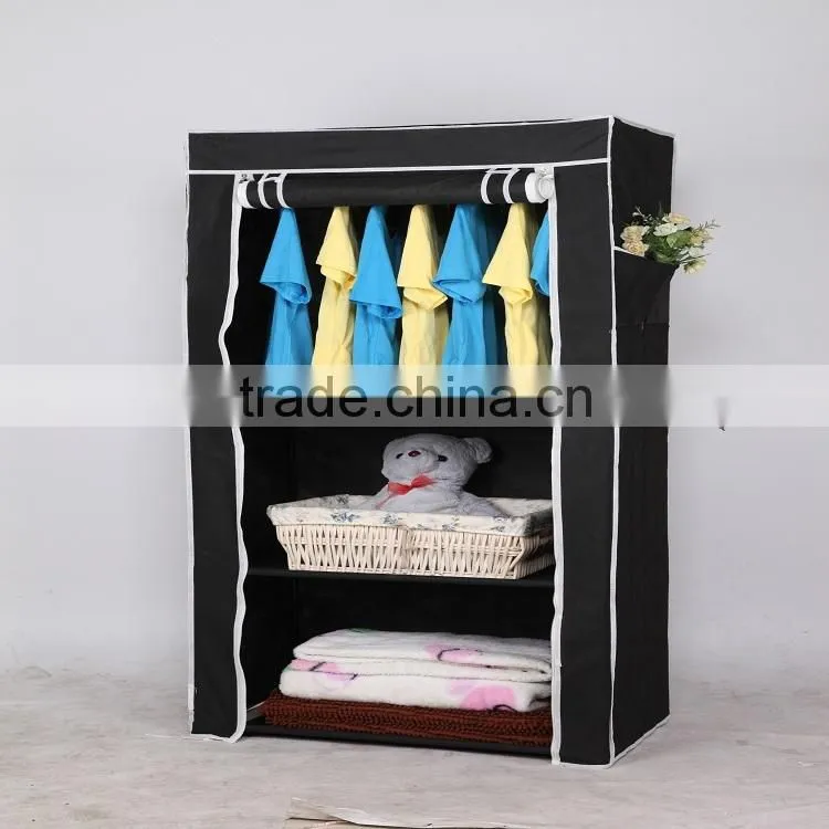folding Modern easy assembly portable clothes wardrobe for sale