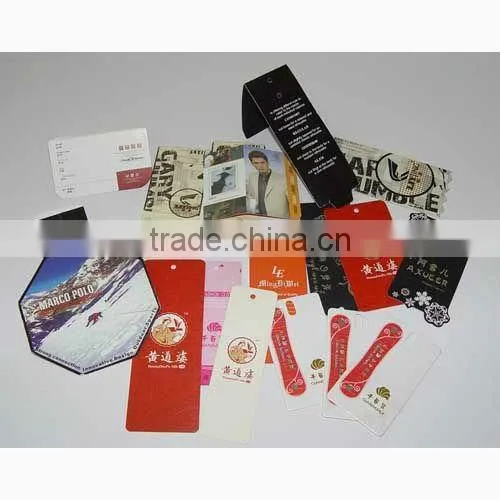 China Printing clothing folded hang tag