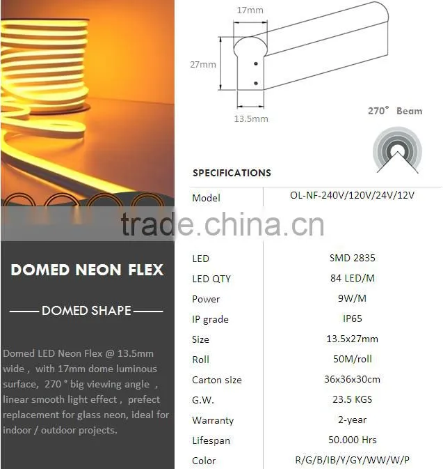 220V 110V 24V 12V led neon rope light