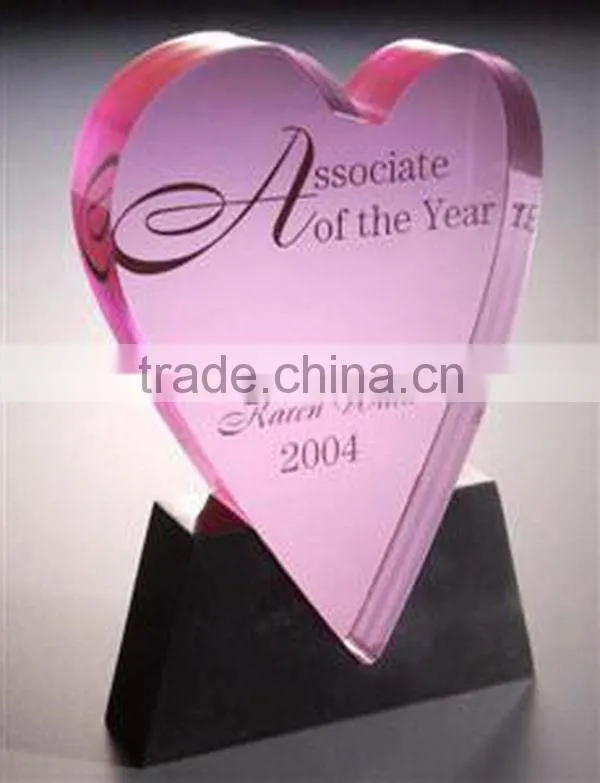 Design best selling blank glass crystal awards plaque