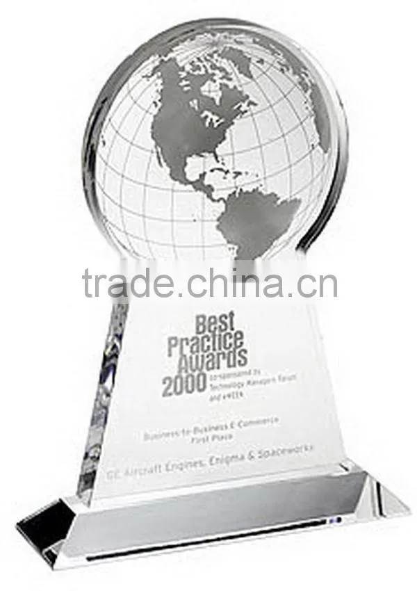 Design best selling blank glass crystal awards plaque