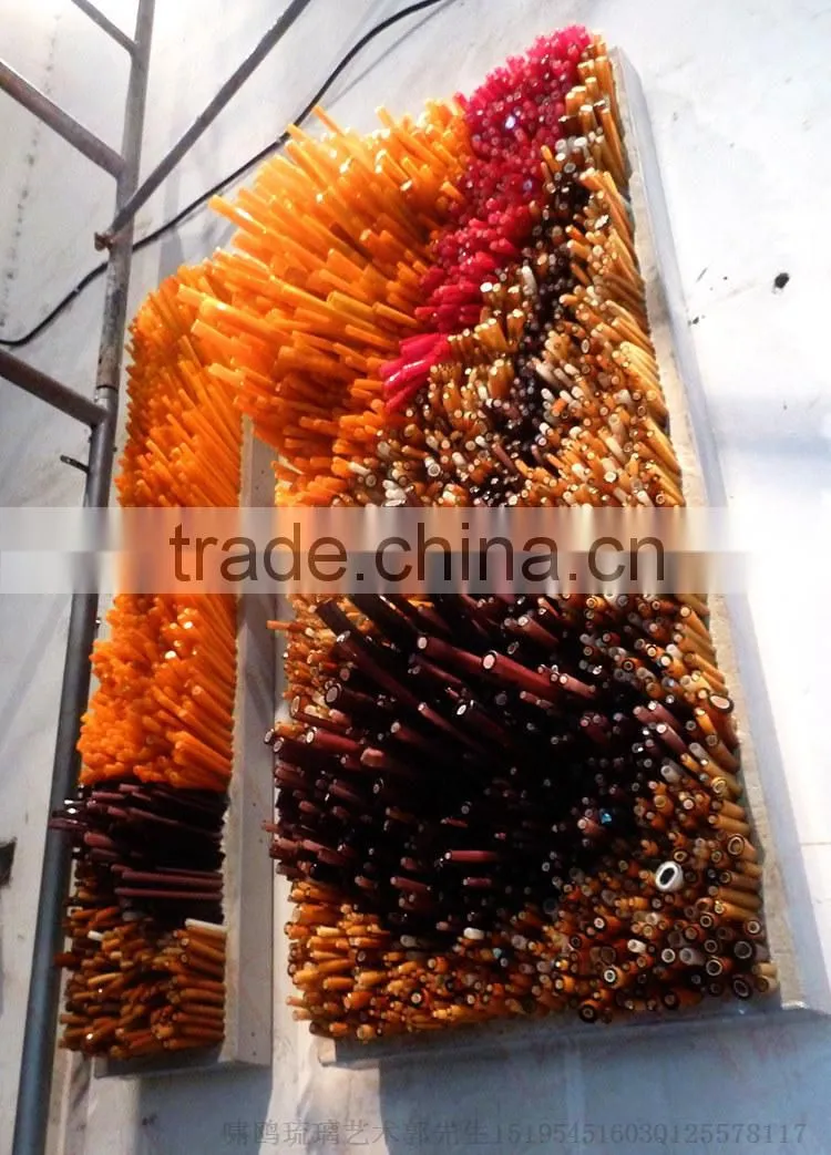 hand blown glass wall decoration XO-20150629&Murano glass chandelier from famous Chinese glass artist Mr Ou