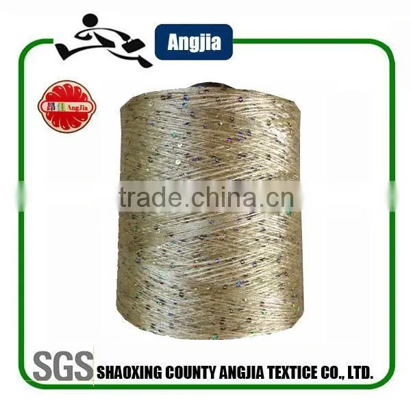Sequins yarn,sequin blended hand kniting yarn