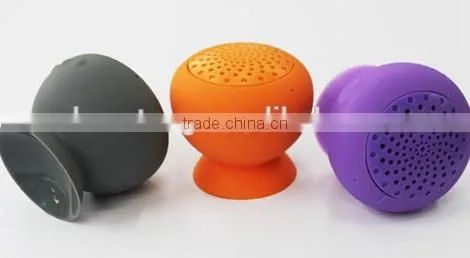 Low Price High Qality Water-Proof Wireless Mini Bluetooth Speaker with Sucker for use in car ,shower, outdoor.