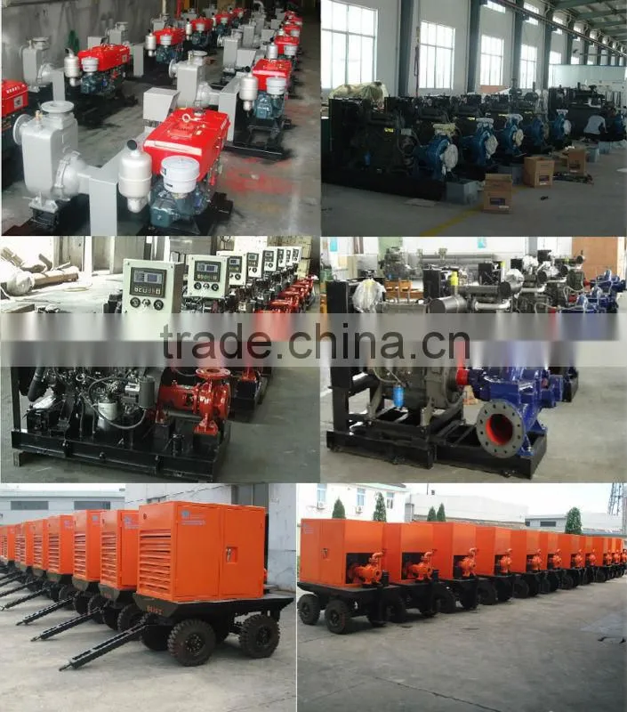 water pump set with diesel engine, 4'' pump, flux 146m3/h, head 26m