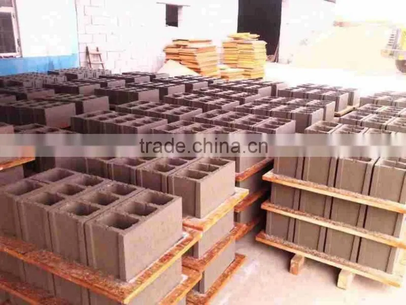 QT6-15 interlocking Full Automatic cement concrete Burning-free Hollow block molding machine