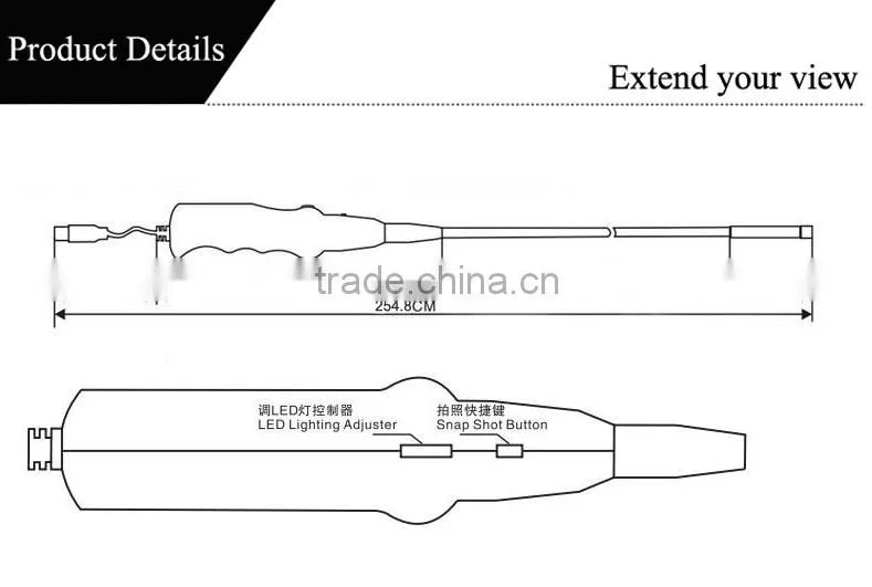 1.3mp 7mm Diameter AV/USB Industry endoscope USB Borescope