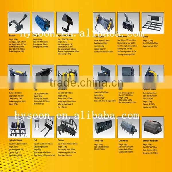 Hot sale ce approved skid steer loader attachments