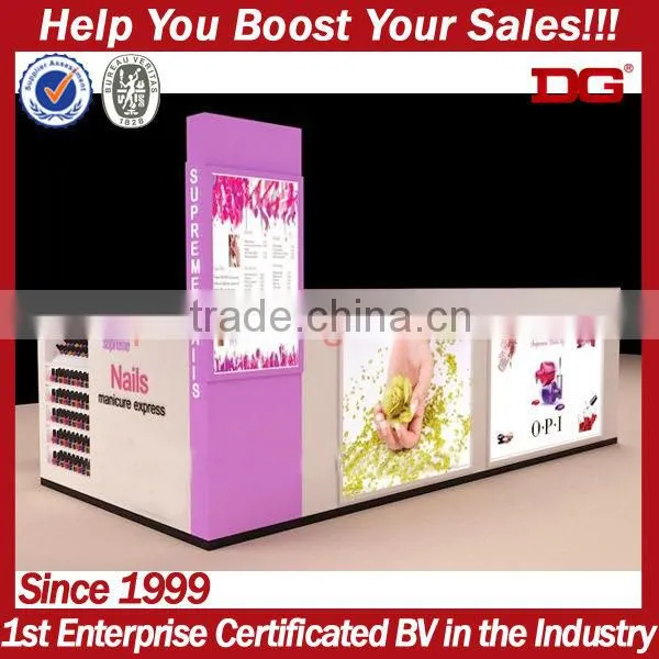 Nice manicure table nail station wooden nail polish display shelf