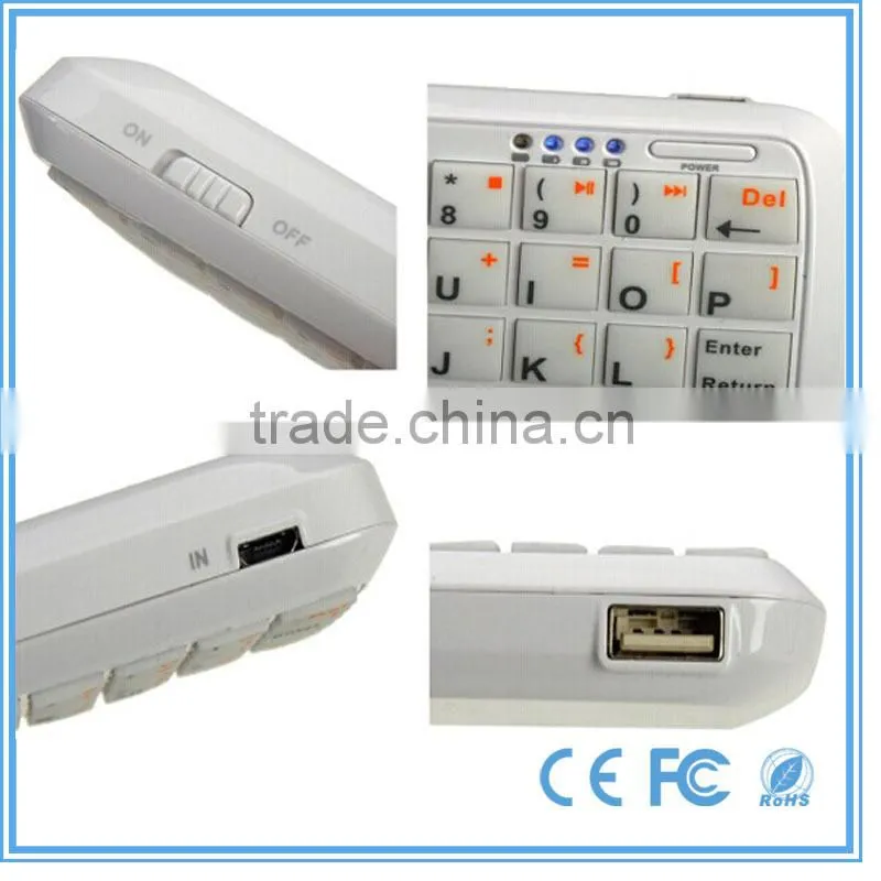 Best selling power bank plastic silicone keyboard for samsung galaxy note 10.1