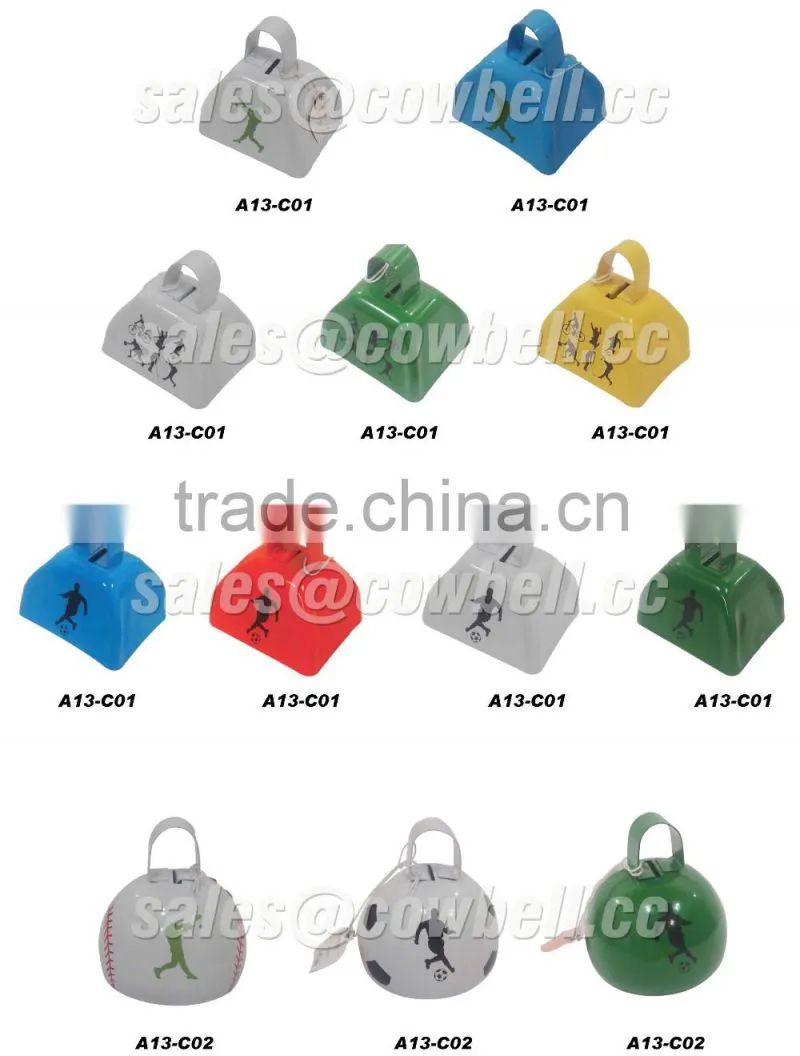 3'' cow bell with logo printed for promotion