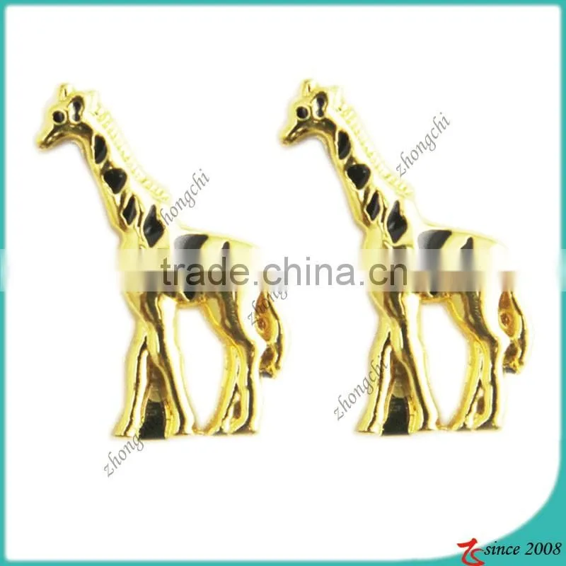 Metal Gold Giraffe 10MM Bracelet Slide Charm