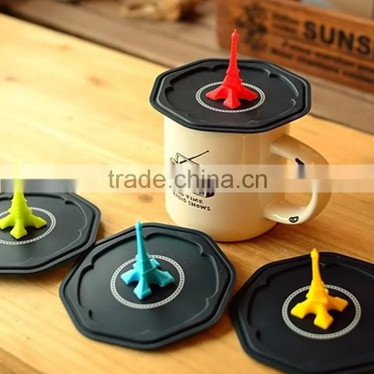 Promotional Cheap silicone cover cup lid spill Sets
