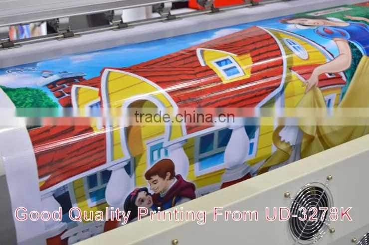 Fast speedy for 3.2m solvent printer UD-3278K with 4 or 8 spt 510/35pl printhead ,high dpi!hot sale !