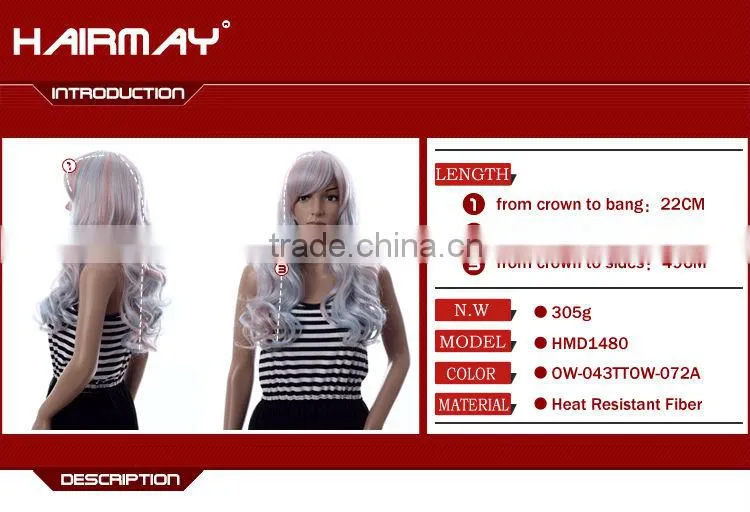 Amazing rainbow color women's wigs