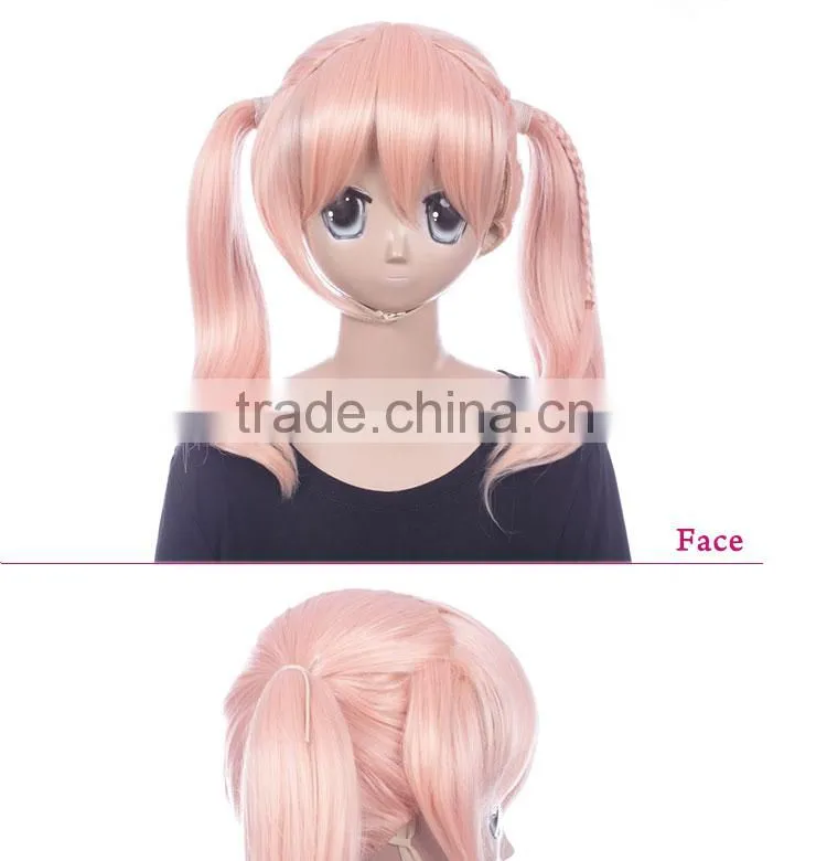 2014 New arrival japanese long pink cosplay wig