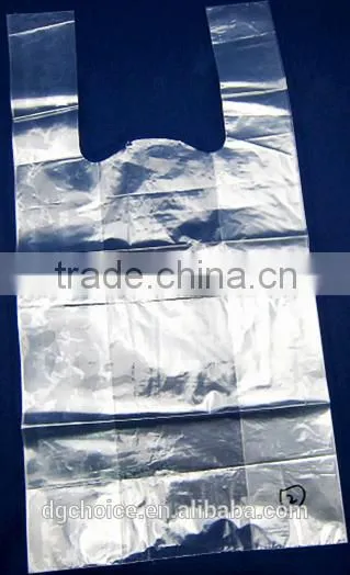 Custom logo design printed biodegradable LDPE t-shirt bag