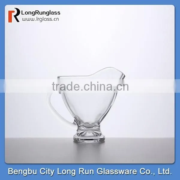 LongRun 213ml 2014China manufacturer creative beautiful drinking glass holder with handle