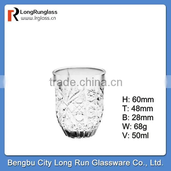 LongRun 50ml small charming Eco-friendly shot glass drinking wine glass cup for bar use