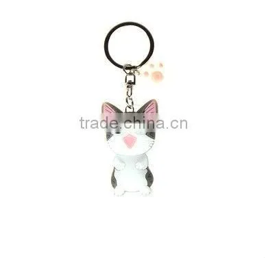 cat shape Keychain,Silicone key holder,Rubber key chain