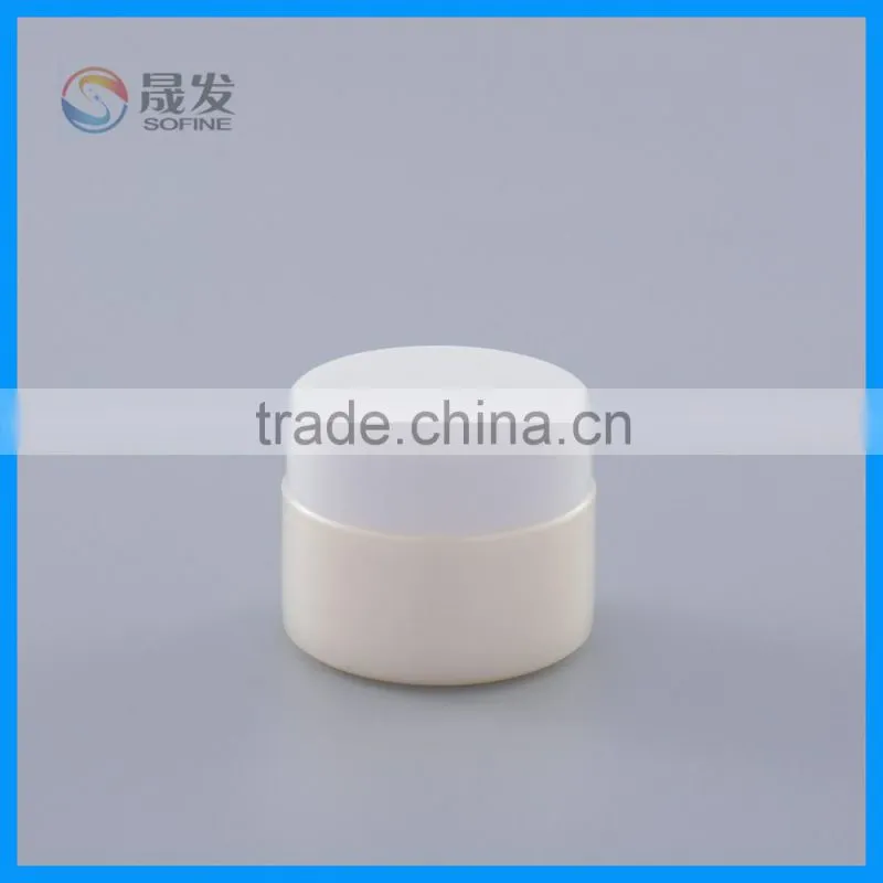 Empty small plastic jar for cream
