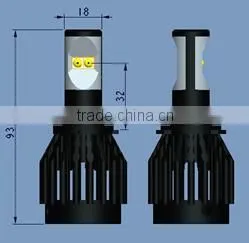 CE/E-marker certification high power car led headlight bulb for ETC-G5-9005W