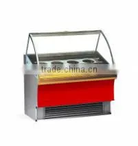 high quality 6/8/10/12 flavor Single-temperature Style ice cream showcase