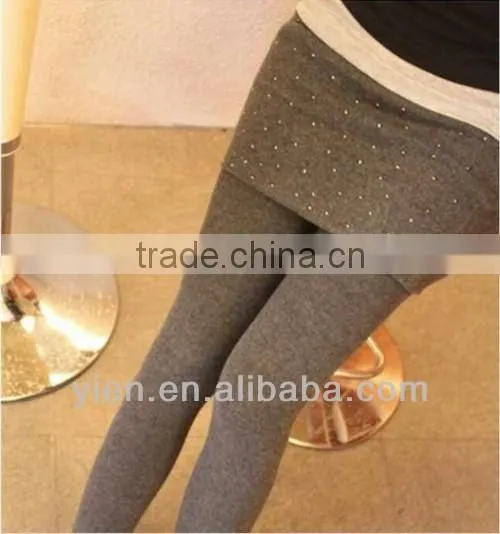 Stylish Hot Blue Spandex Legging , Pure Color Warm Leggings