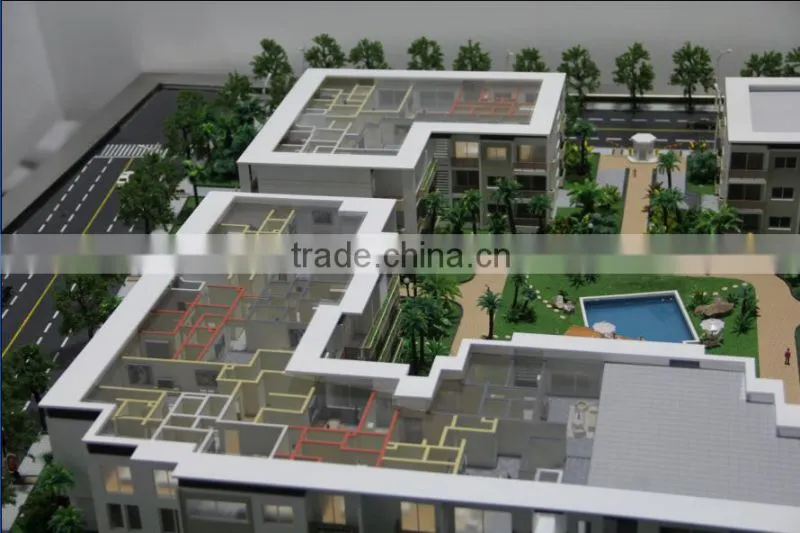 3d building model maker with light systerm /house scale model making