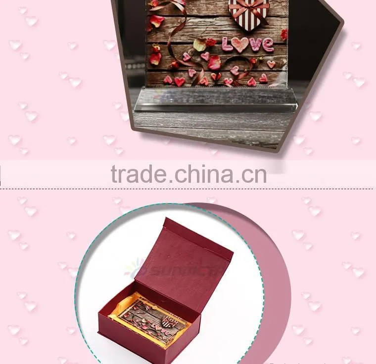 Promotional gifts L160*H110*W40mm horizontal blank sublimation crystal 3d