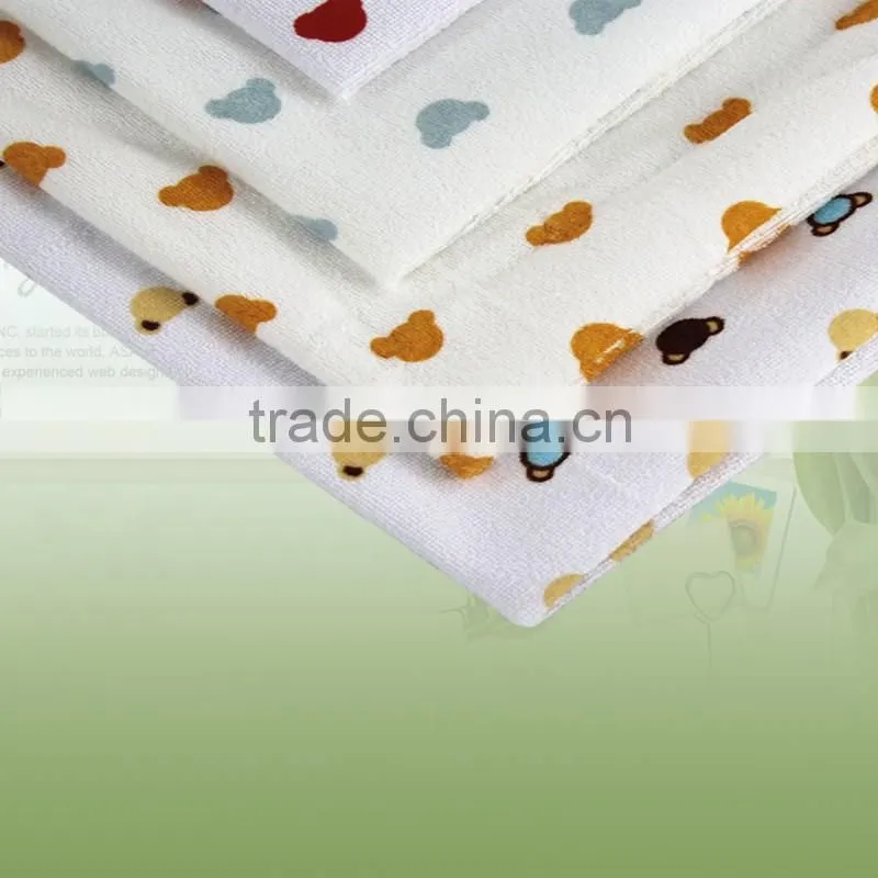 Bear Printed Waterproof Bamboo Fiber Adult Terry Baby Chganging Mat