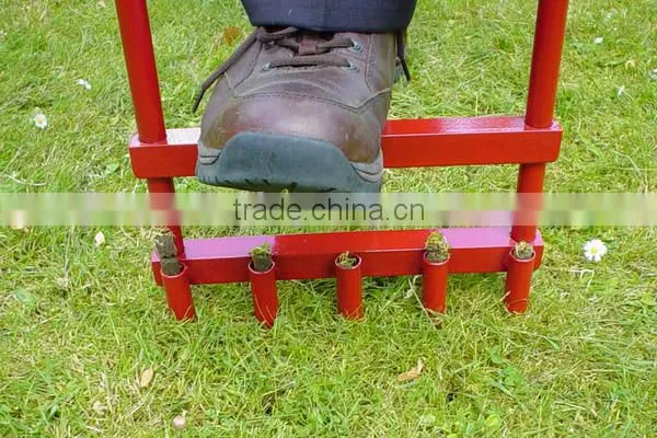 Heavy duty hollow tine lawn aerator