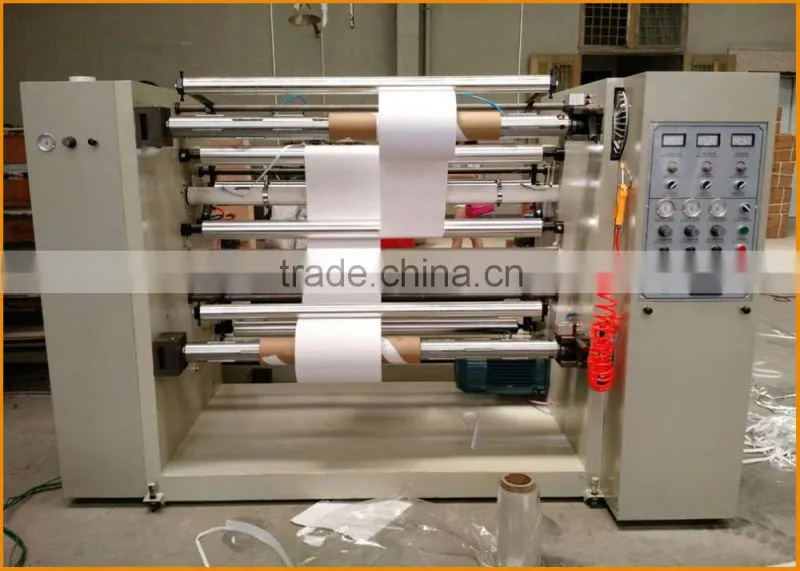 YDF-FQ Vertical type Automatic plastic PVC PET BOPP film Paper Roll slitting and rewinding machine with flat knife