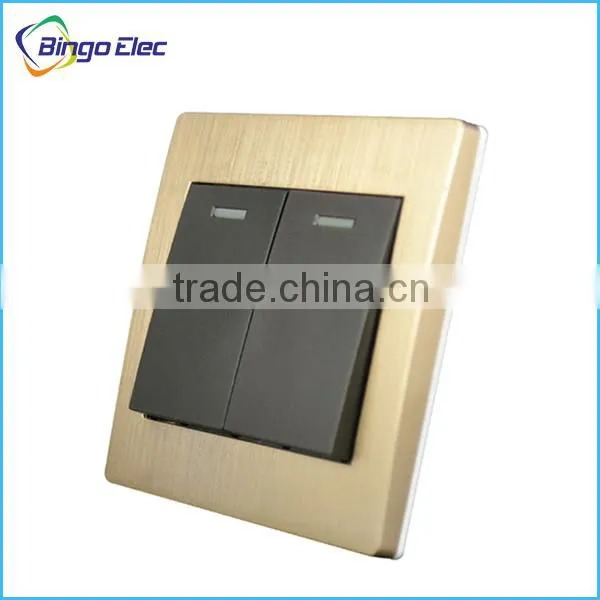 new design brushed golden electrical main switch