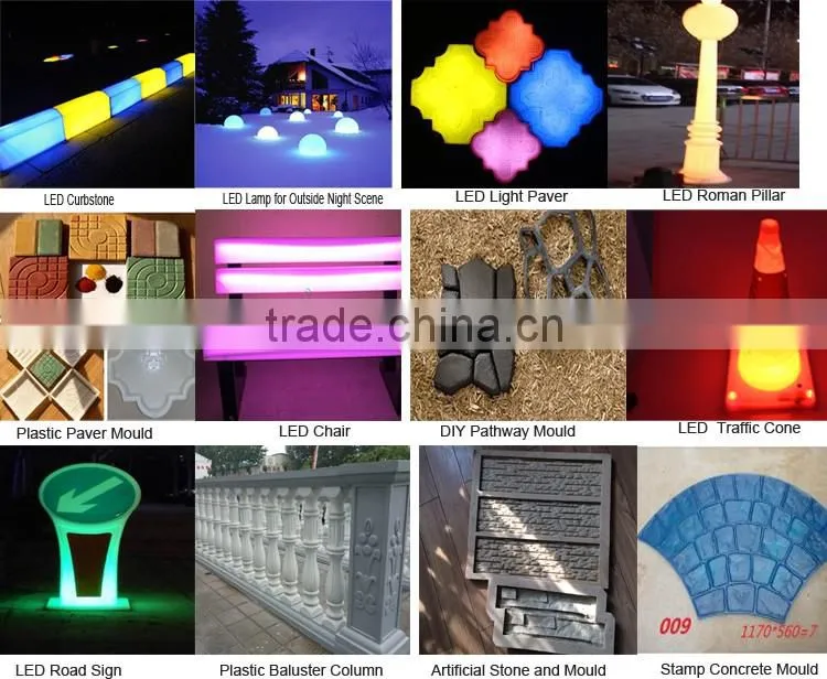 2016 hot selling flaster decorative plastic circles lya pvc paver moulds
