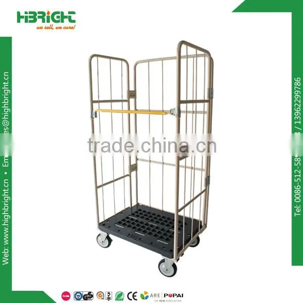 demountable 3 sides roll container platic