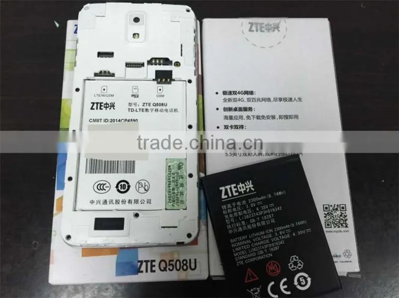 Original ZTE Q508U Android 4.4 Snapdragon 410 Quad Core 1.2Ghz 512MB RAM 4GB ROM 5.5inch 480*854px 3G 4G Dual SIM Smartphone