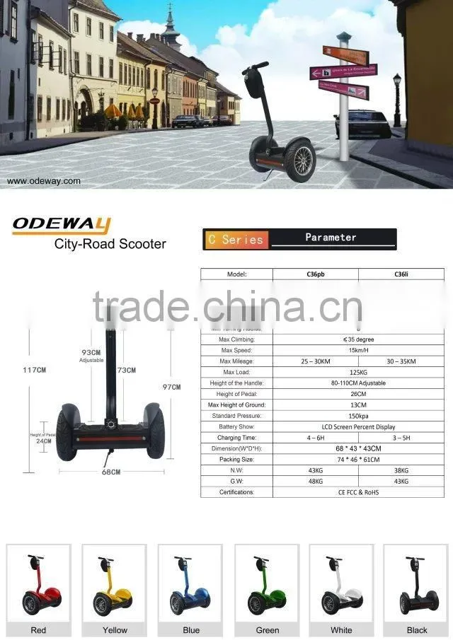 2015 Hot Sale 36V Personal Vehicle Stand-Up Mobility Scooter