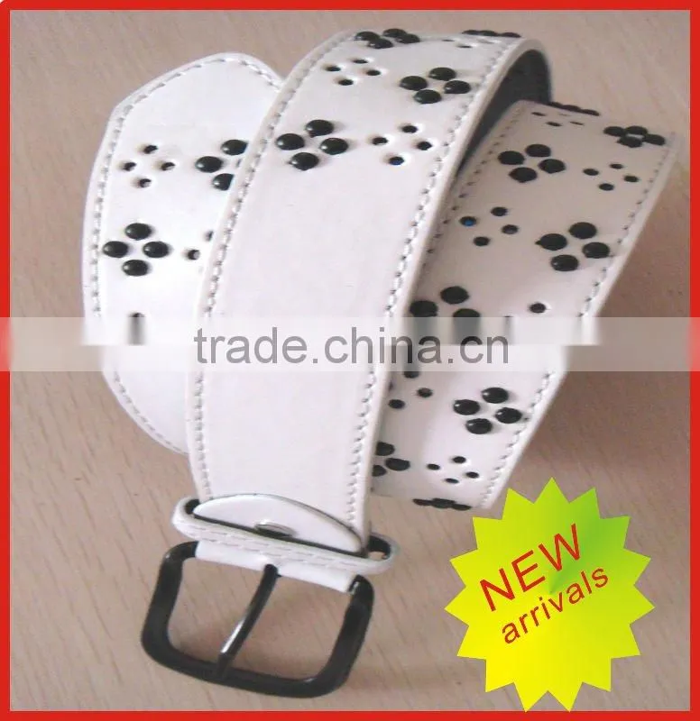 Nice White Color Pu lady's belt
