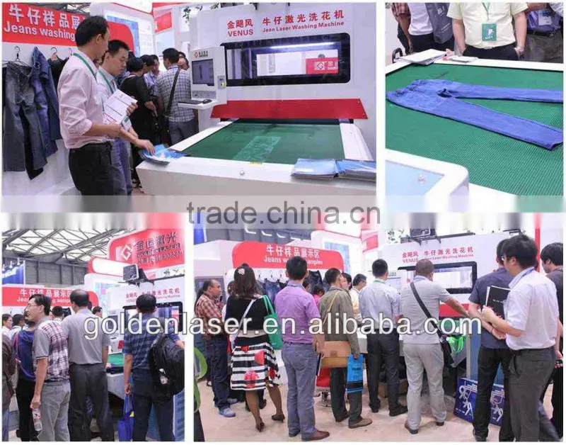 Laser Marking on Jeans / Galvo Laser Engraving Machine for Denim