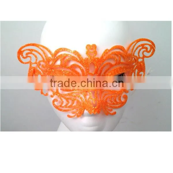 Silver glittered plastic glasses mask for party night decor