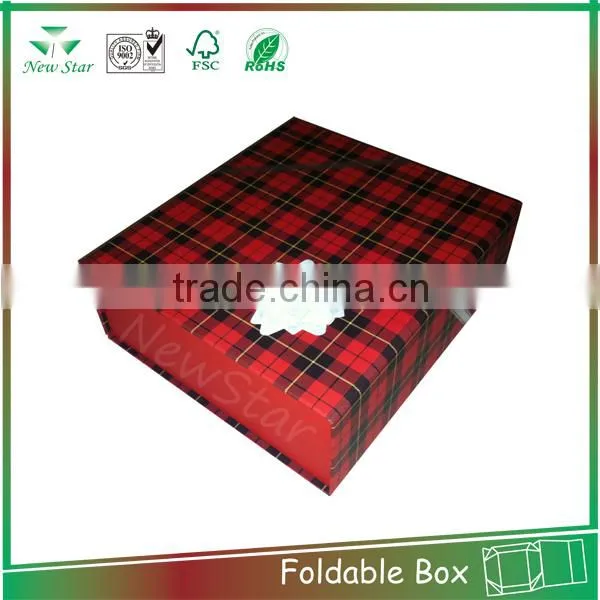 decorative foldable gift box for cosmetic, cosmetic foldable box