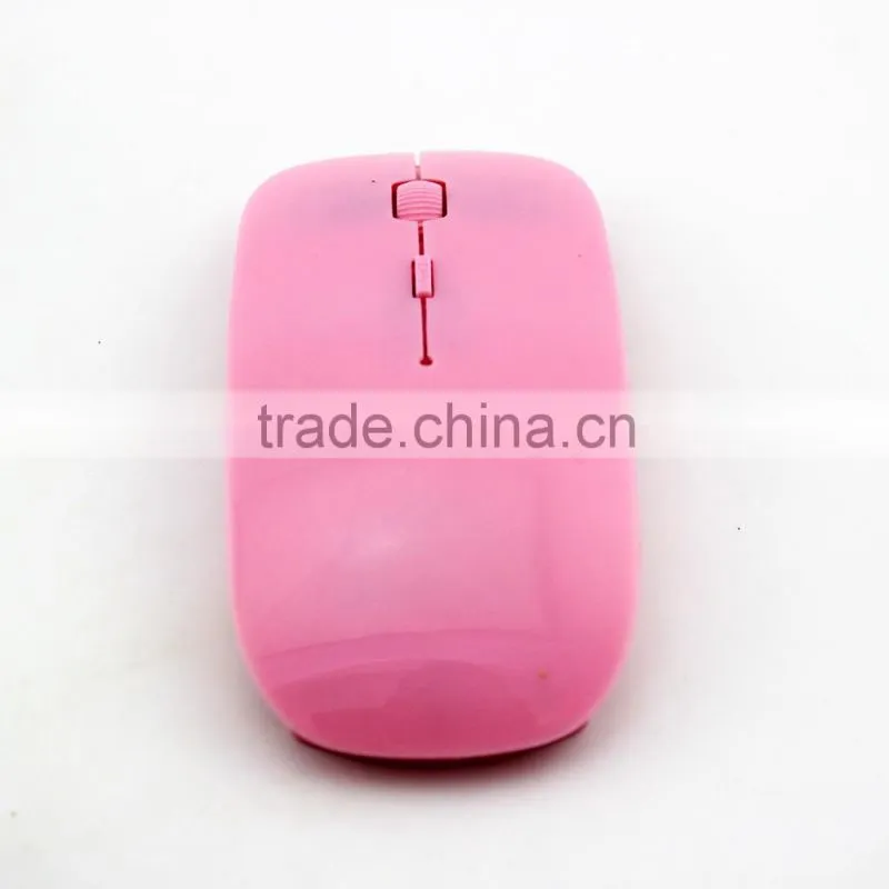 5 colors Ultra-thin Wireless mouse 2.4 GHZ usb Mouse Flat Optical Mouse