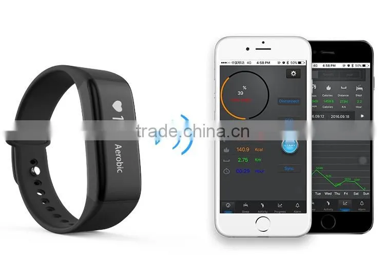 New Fashionable Bluetooth energy bracelet digital silicone wristband with heart rate monitor