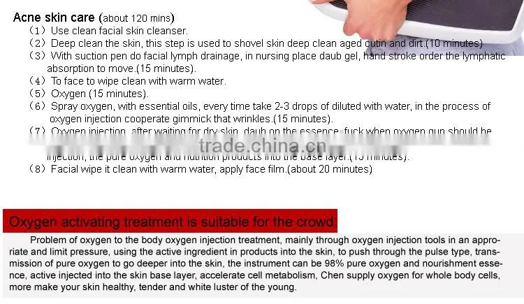 Oxygen Jet / Multi function oxygen / hyperbaric oxygen therapy facial machine