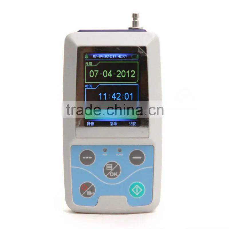 2015 new Color Big LCD Ambulatory Blood Pressure Monitor NIBP monitor with free software
