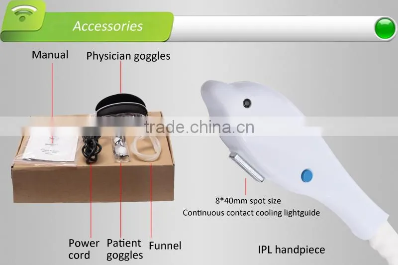 IPL hair removal, high quality cheap price, 2015 newest technology with 100000 shots