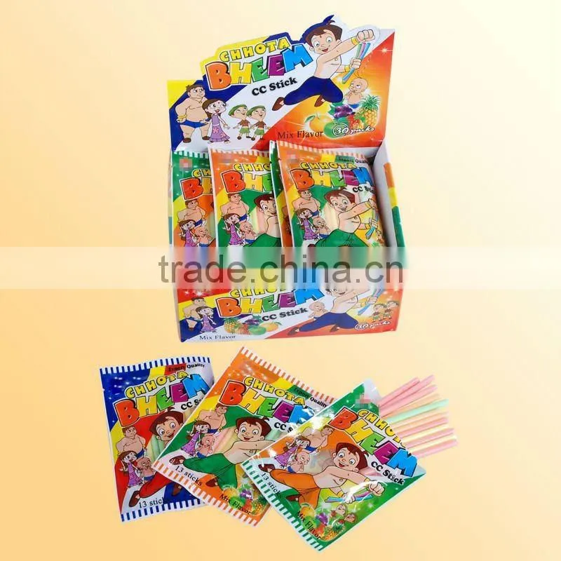 cc sour powder candy with toy candy and card